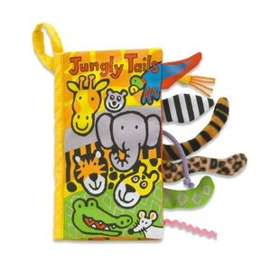 Jellycat Jungly Tails Infant Soft Cloth Book